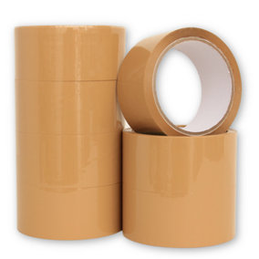 Brown Tape - Standard Size 45mm x 46m, Secure Adhesion for Packing Boxes - Versatile, Strong & Value-Packed - Pack of 24 Rolls
