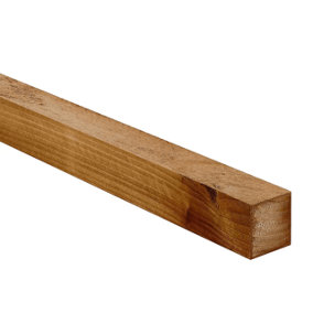 Brown Treated Sawn Fence Posts 75x75mm 2.4mtr Pack of 4 pieces