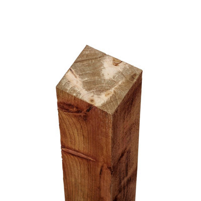 Brown Treated Wooden Fence Post UC3u 75mm x 75mm - 2400mm