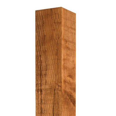 Brown Treated Wooden Fence Post UC4 100mm x 100mm x 2400mm Ground Contact Timber Post