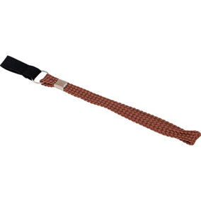 Brown Walking Stick Strap - Strong Durable Nylon - Secure Elasticated Loop
