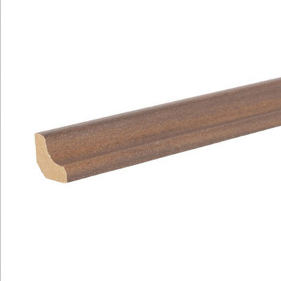 Brown Walnut Scotia Beading Flooring Edging Strips - Laminate And Wood Floor Trim 1.2m Length x Pack of 10