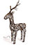 Brown Wicker Deer LED Christmas Reindeer Decoration 48 Warm White Lights 69cm