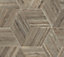 Brown Wood Effect Anti-Slip Vinyl Flooring for Dining Room, Kitchen & Living Room 2m X 2m (4m²)