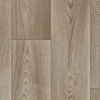 Brown Wood Effect Anti-Slip Vinyl Flooring For DiningRoom LivngRoom Hallways And Kitchen Use-8m X 3m (24m²)