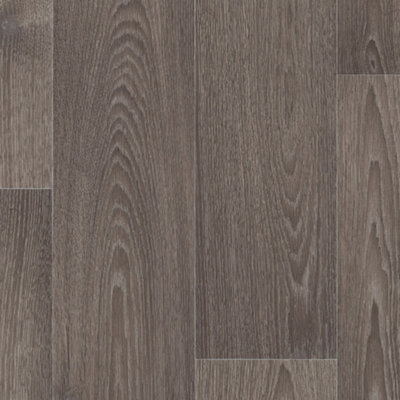 Brown Wood Effect Anti-Slip Vinyl Flooring For LivingRoom, Kitchen, 2.8mm Cushion Backed Vinyl Sheet-2m(6'6") X 4m(13'1")-8m²