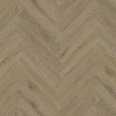 Brown Wood Effect Herringbone Vinyl Tile, 2.0mm Matte Luxury Vinyl Tile For Commercial & Residential Use,5.0189m² Pack of 80