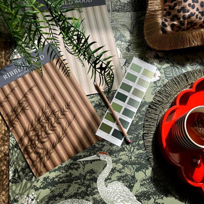 Brown Wood Panel Wallpaper Ribbed 3D Realistic Effect Feature Wall ...