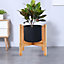 Brown Wooden Plant Stand Indoor Planter Pots and Flower Vases 25x 25cm