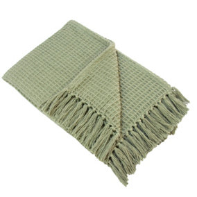 Bruges Woven Waffle Pattern Throw