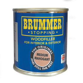 Brummer Wood Filler Medium Mahogany 250g - The Original And Still The Best