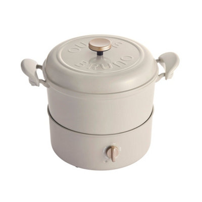 Bruno 5-in-1 Ash Glaze Enamel Electric Multi Grill Pot Hot Plate