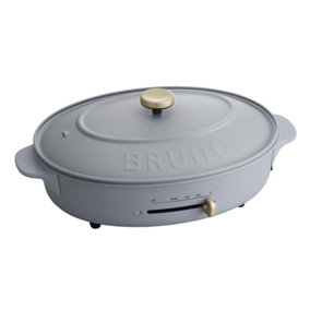 BRUNO Oval Hot Plate (Blue Gray)