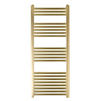 Brushed Brass 1200 x 500mm Towel Radiator Ladder Rail Bathroom Luxury