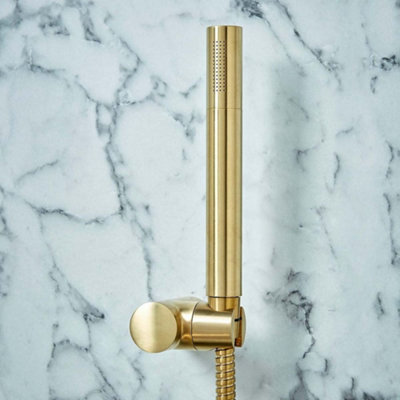Brushed Brass Bath Shower Mixer Tap Premium Brassware Diamond Cut Handles