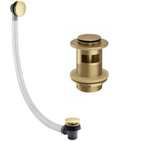 Brushed Brass Bath Waste AND Basin Waste Pack