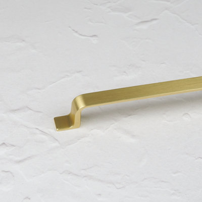 Brushed Brass Gold Cupboard Handle 160mm Strap Kitchen Cabinet Door Drawer Pull Bedroom Bathroom Wardrobe