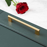 Brushed Brass Gold Knurled Kitchen Cabinet Handle 160mm Matching Boss Bar Knob Pull
