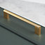 Brushed Brass Gold Knurled Kitchen Cabinet Handle 160mm Matching Boss Bar Knob Pull