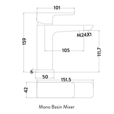 Brushed Brass Gold Muro Mono Basin Mixer Tap t71