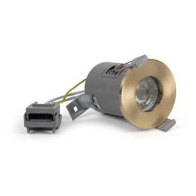 Brushed Brass GU10 Fire Rated Downlight IP65 SE Home DIY at B Q