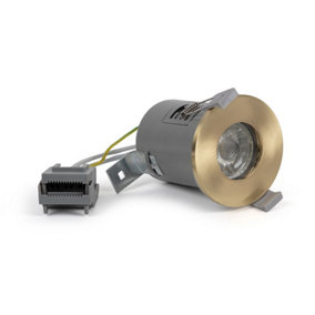 Brushed Brass GU10  Fire Rated Downlight - IP65 - SE Home