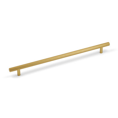 Brushed Brass Hexagon T-Bar Pull Cabinet Bar Handle 320mm Upcycle Renovate