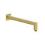 Brushed Brass Square Concealed Thermostatic Shower Valve Rainfall Set