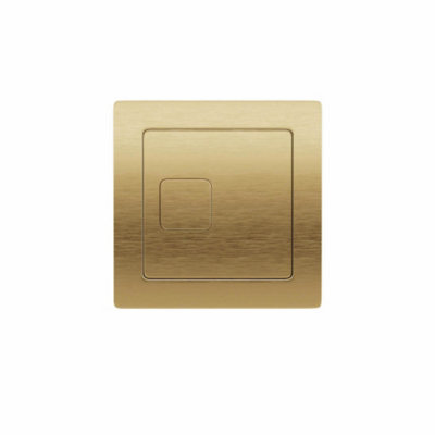 Brushed Brass Toilet Concealed Cable Cistern WC Toilet Push Button Square Dual Flush Plate