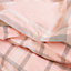Brushed Cotton Tartan Duvet Cover Pillowcase Set Aspen Check, Blush - Double