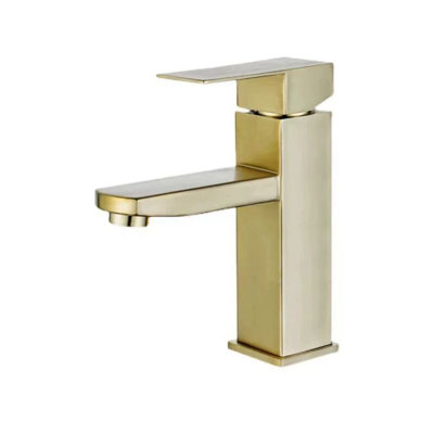Brushed gold basin faucet brushed gold, bathroom sink faucet, pipes ...