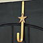 Brushed Gold Star Over Door Christmas Wreath Hanger Hook