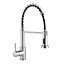 Brushed Nickel Commercial Swivel Pull out Kitchen Tap Mixer Tap Faucet