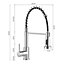Brushed Nickel Commercial Swivel Pull out Kitchen Tap Mixer Tap Faucet