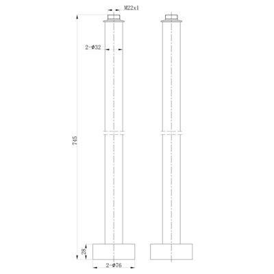 Brushed Nickel Finish Freestanding Bath Stand Pipes
