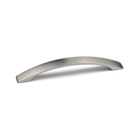 Brushed Nickel Kitchen Bow Handle 160mm Hole Centres