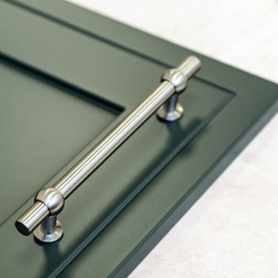 Brushed Nickel Kitchen Cabinet T Bar Handle 160mm Door Drawer Wardrobe Pull Upcycled Renovation Revamp