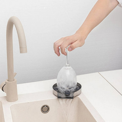 Glass Rinser For Kitchen Sink, G1/2in Stainless Steel Bottle Washer Faucet Head Rinser Cup Cleaner Sink Attachment Accessories For Beer Glass Coffee Cup