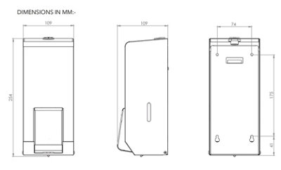 Brushed stainless steel wall mounted liquid soap dispenser 900ml