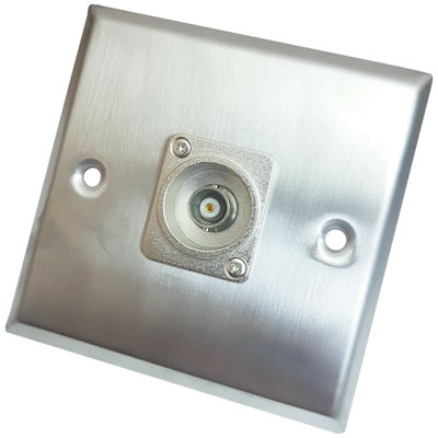 Brushed Steel BNC Female Socket Wall Face Plate Outlet CCTV Camera DVR Video Price Comparisons | Compare The Build