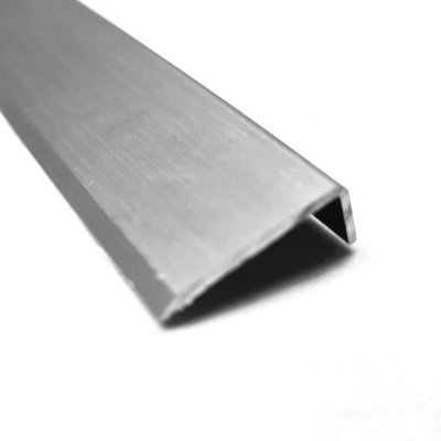 Brushed Steel Effect Self-Adhesive Aluminium End Border Floor Threshold ...