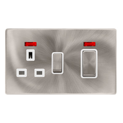 Brushed Steel Screwless Plate Cooker Control Ingot 45A With 13A ...