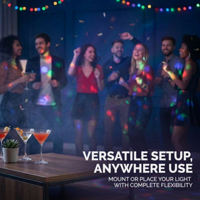 Bryte Disco Ball Party Light 7 Colour Modes Full Rotating USB RGB LED ...