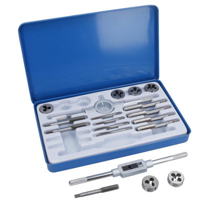 BSW Tap And Die Set – 32-Piece British Standard Whitworth (3/16" To 3/4")