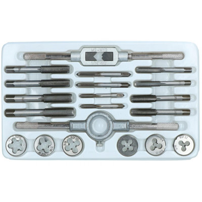 NEW BSF Tap & Die Set – 3/16" To 1/2" Left Hand, 24-Piece British Standard Fine Set, Carbon Steel For Classic Car & Motorcycle Restoration