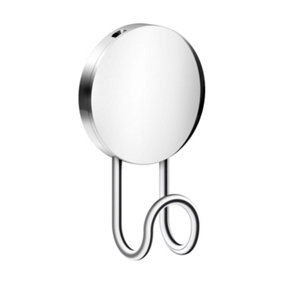 BSLAGSBODEN - Single hook, Self-adhesive, Polished chrome, Height 90 mm