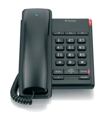 BT Converse 2100 Corded Landline House Phone, Home Phone, 3 Quick Dial ...