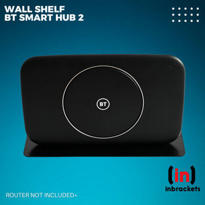 BT Router Wall Mount Shelf for BT Smart Hub 2 wifi Router Black Steel UK Manufactured - 4