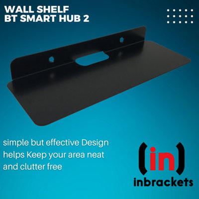 BT Router Wall Mount Shelf for BT Smart Hub 2 wifi Router Black Steel UK Manufactured - 6