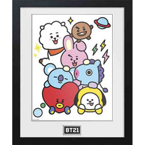 BT21 Characters Stack 30 x 40cm Framed Collector Print